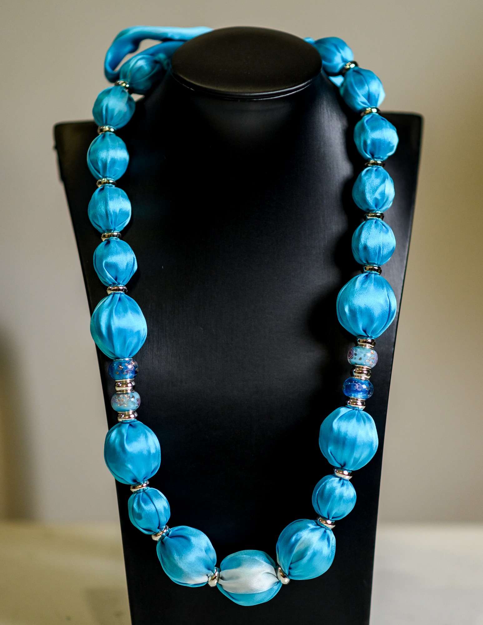 Unique Silk Necklace</br>INFINITY - Image 2