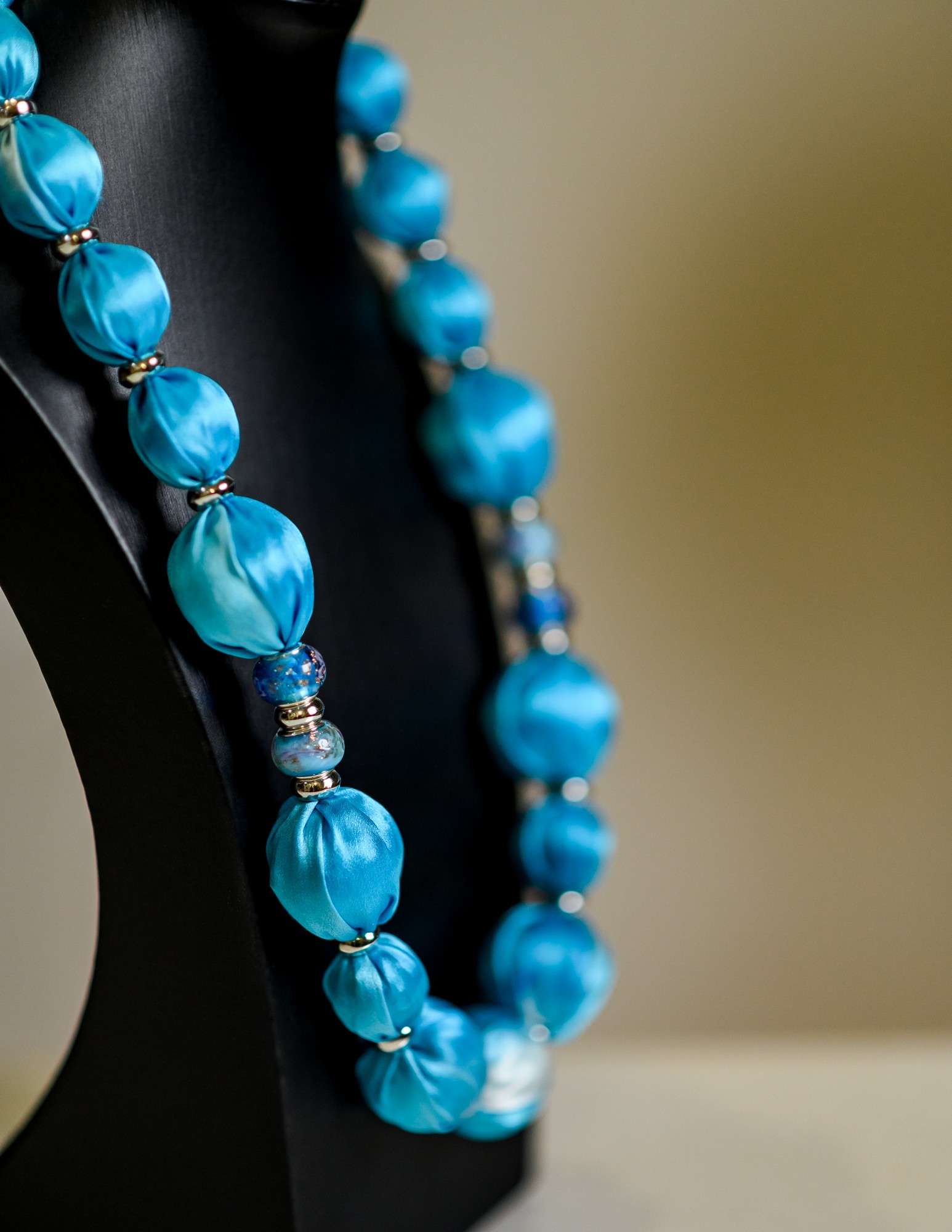 Unique Silk Necklace INFINITY