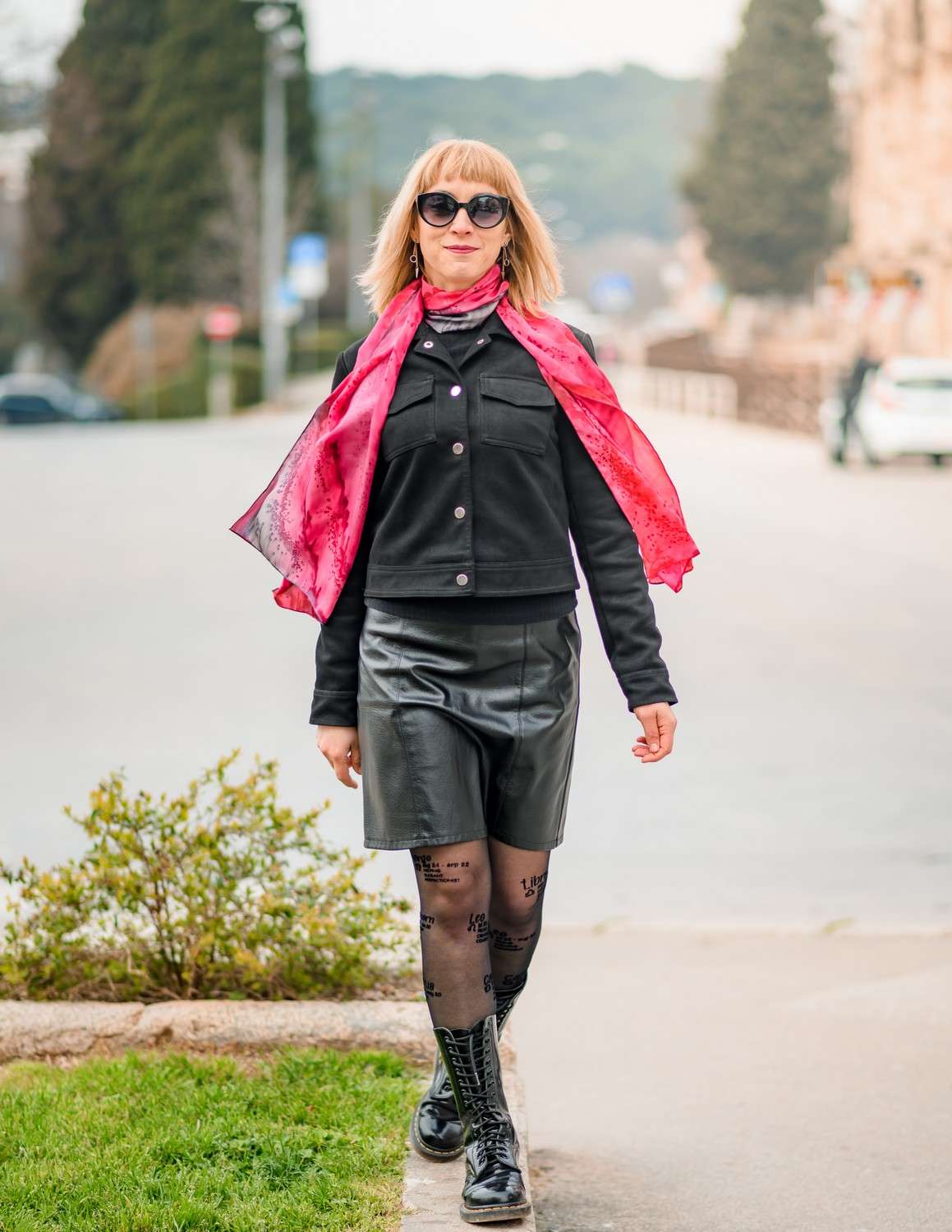 Unique Silk Scarf <br> FIERY ELEGANCE - Image 2
