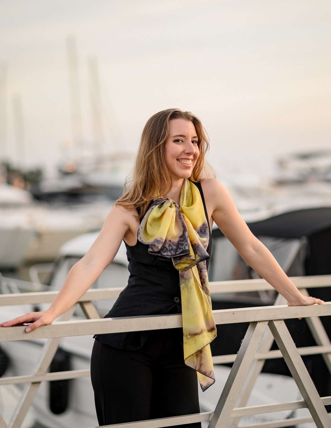 Unique Silk Scarf <br>LIGHT'S TREMBLE