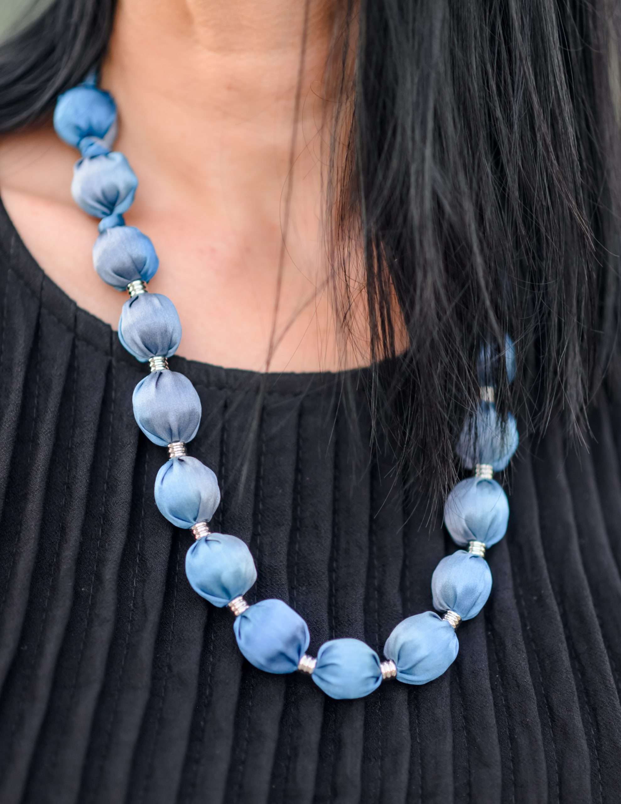 Unique Silk Necklace <br>NIGHTFALL - Image 2