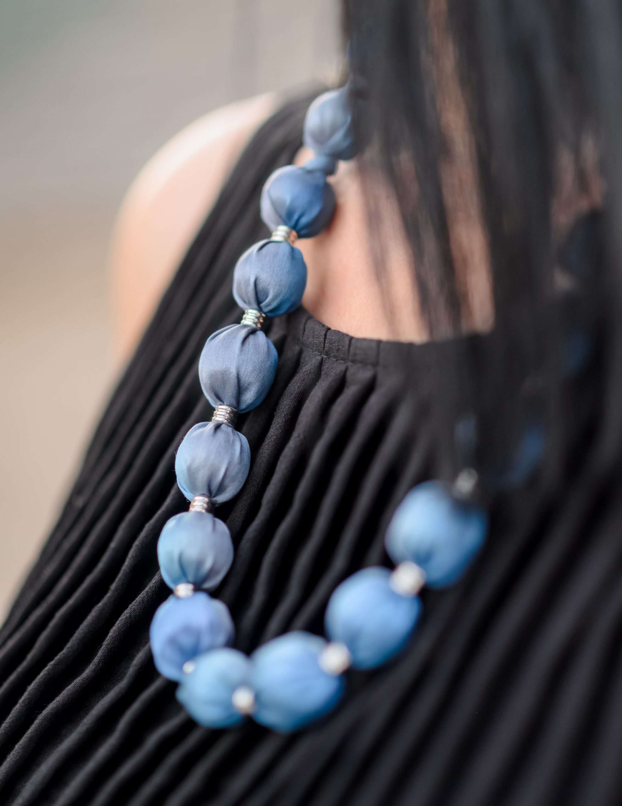 Unique Silk Necklace <br>NIGHTFALL