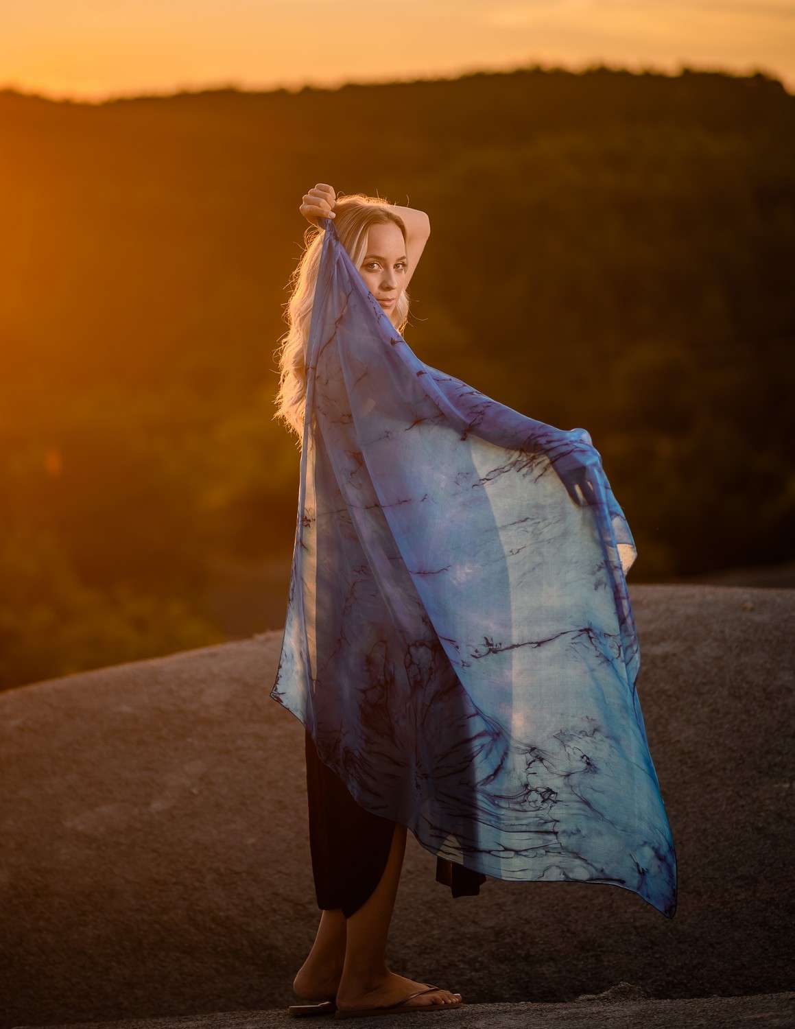 Unique Silk Shawl <br>ASHEN WHISPER