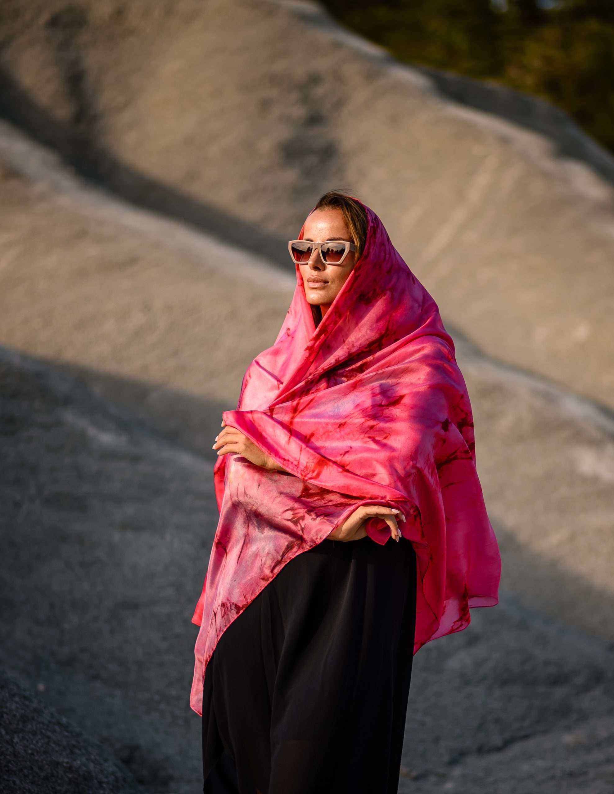 Unique Silk Shawl <br>VELOUR ICE
