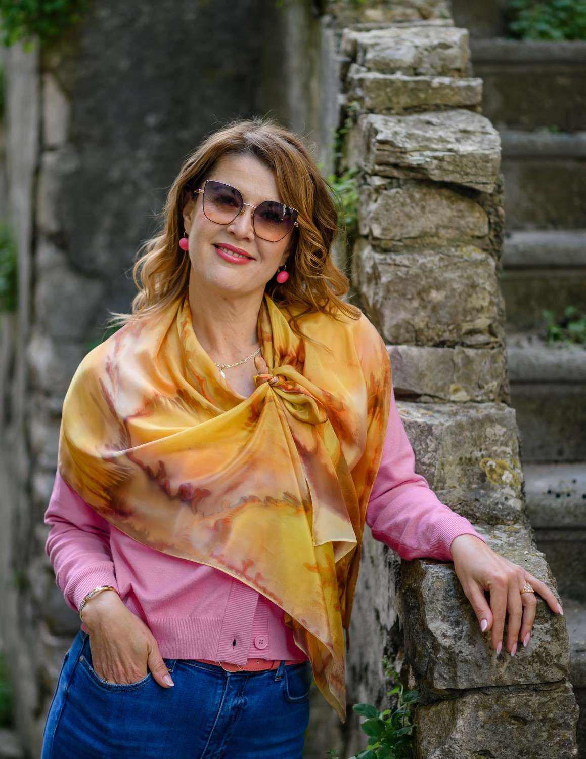 GOLDEN SILENCE <br>  Unique Silk Shawls
