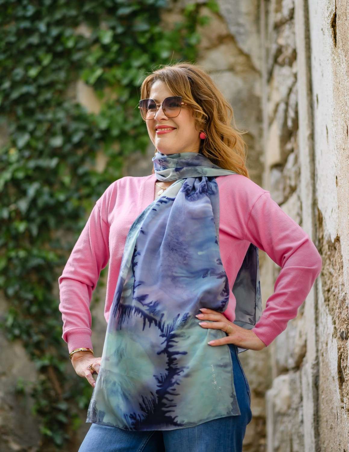 TIŠINA SNAGE <br> Unikatni Svileni Šal