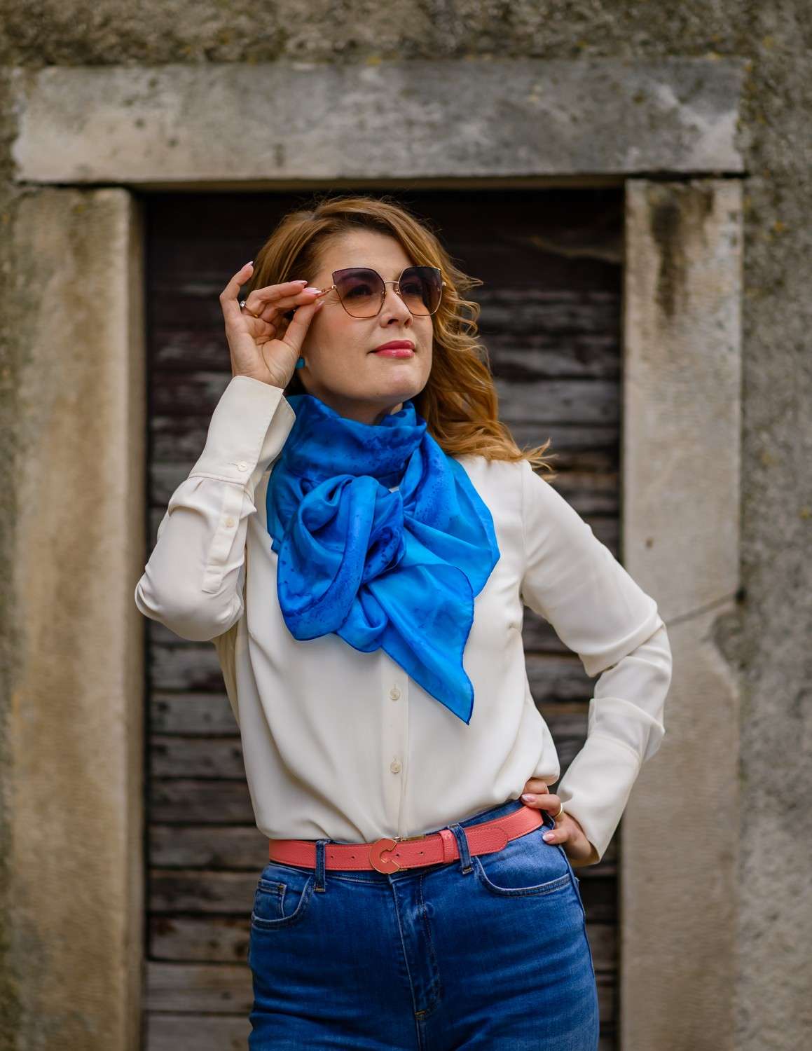 WHISPER OF THE SEA <br> Unique Silk Shawls