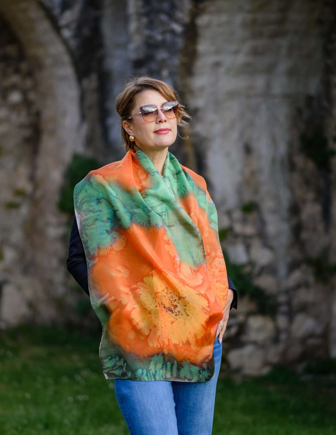 TOPLA PRISUTNOST <br> Unikatni Svileni Šal - Slika 2
