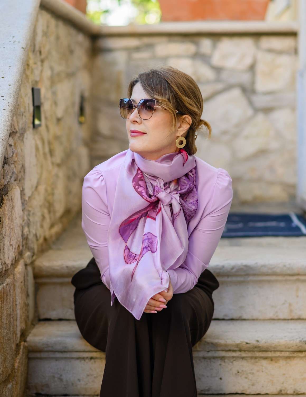 Unique Silk Scarf <br> LONGING