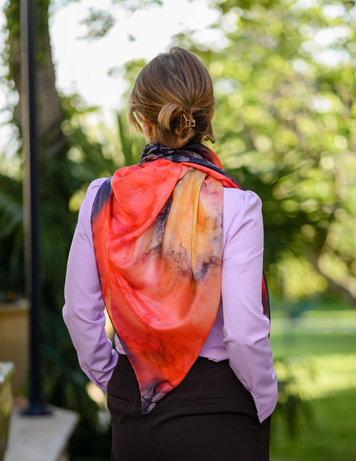 Unique Silk Scarf <br> POETICALITY - Image 10