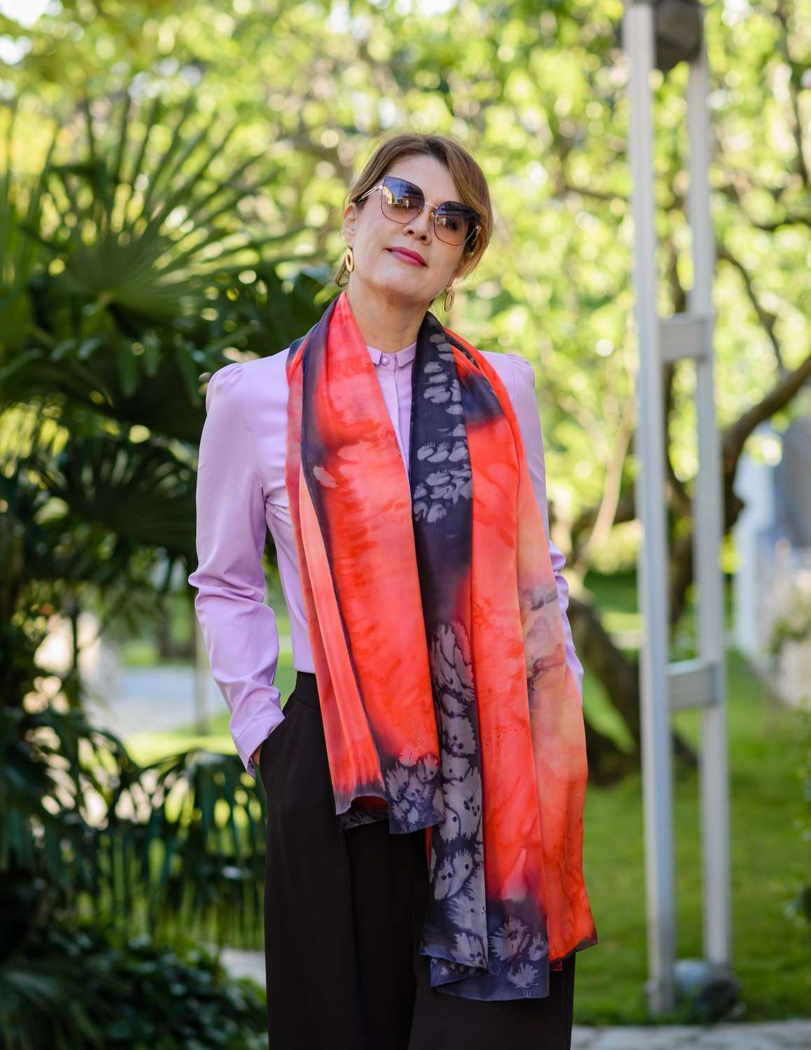 Unique Silk Scarf <br> POETICALITY - Image 5