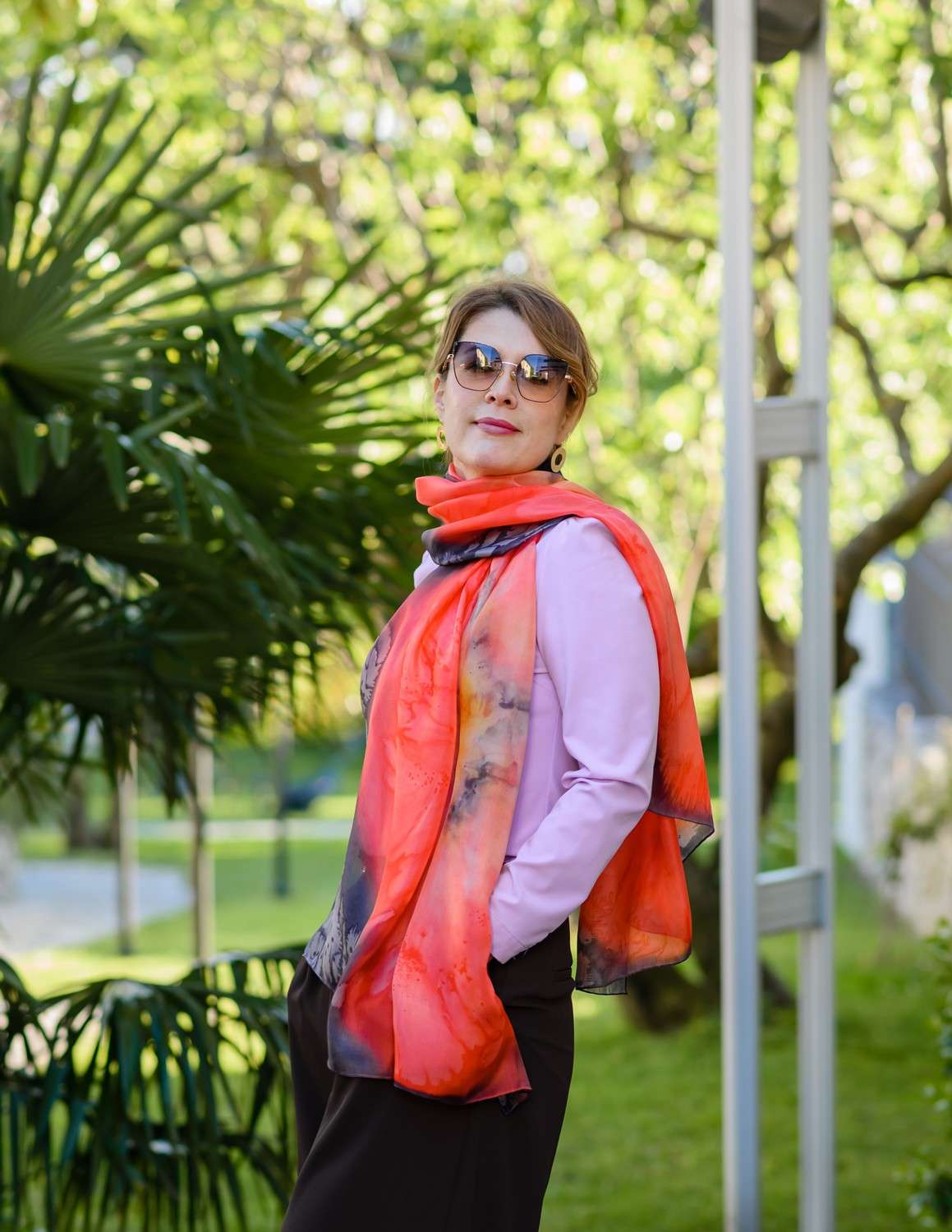 Unique Silk Scarf <br> POETICALITY - Image 6