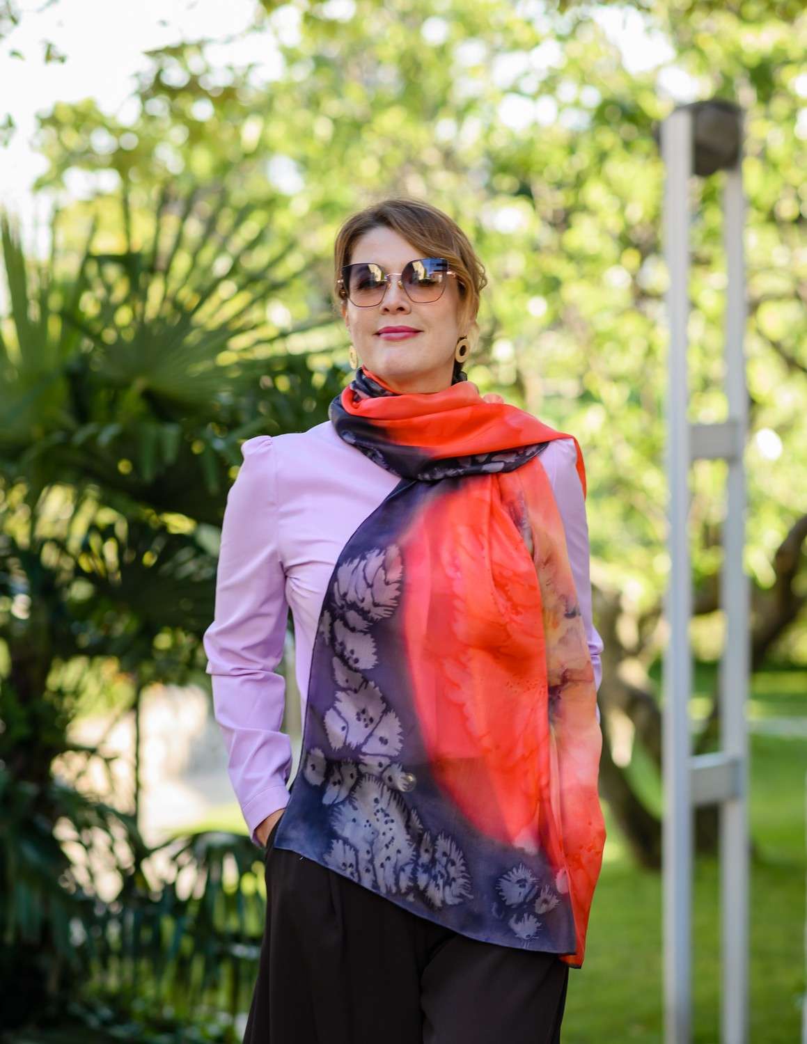 Unique Silk Scarf <br> POETICALITY - Image 2