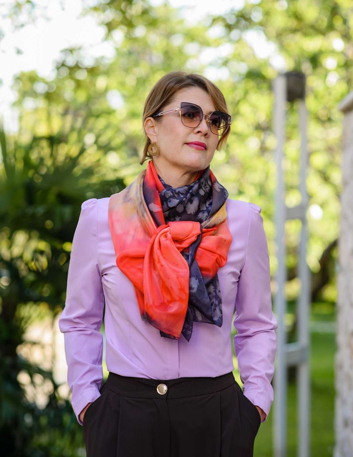Unique Silk Scarf <br> POETICALITY - Image 3