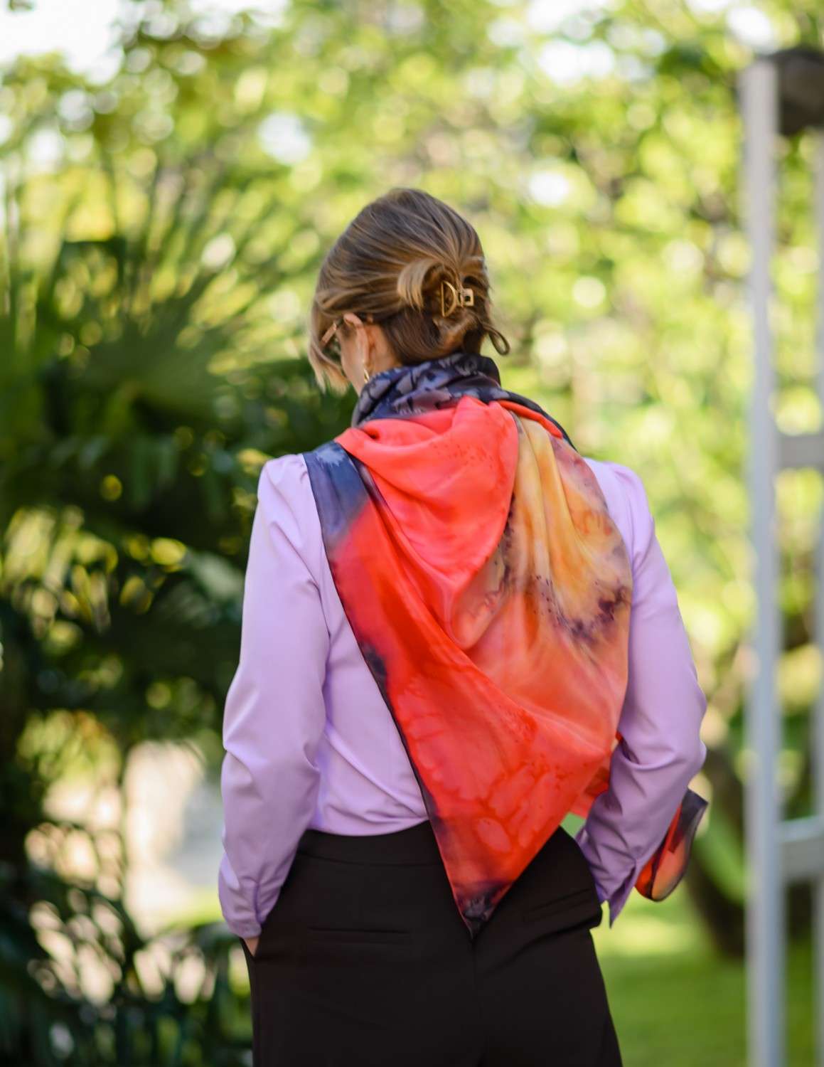 Unique Silk Scarf <br> POETICALITY - Image 7