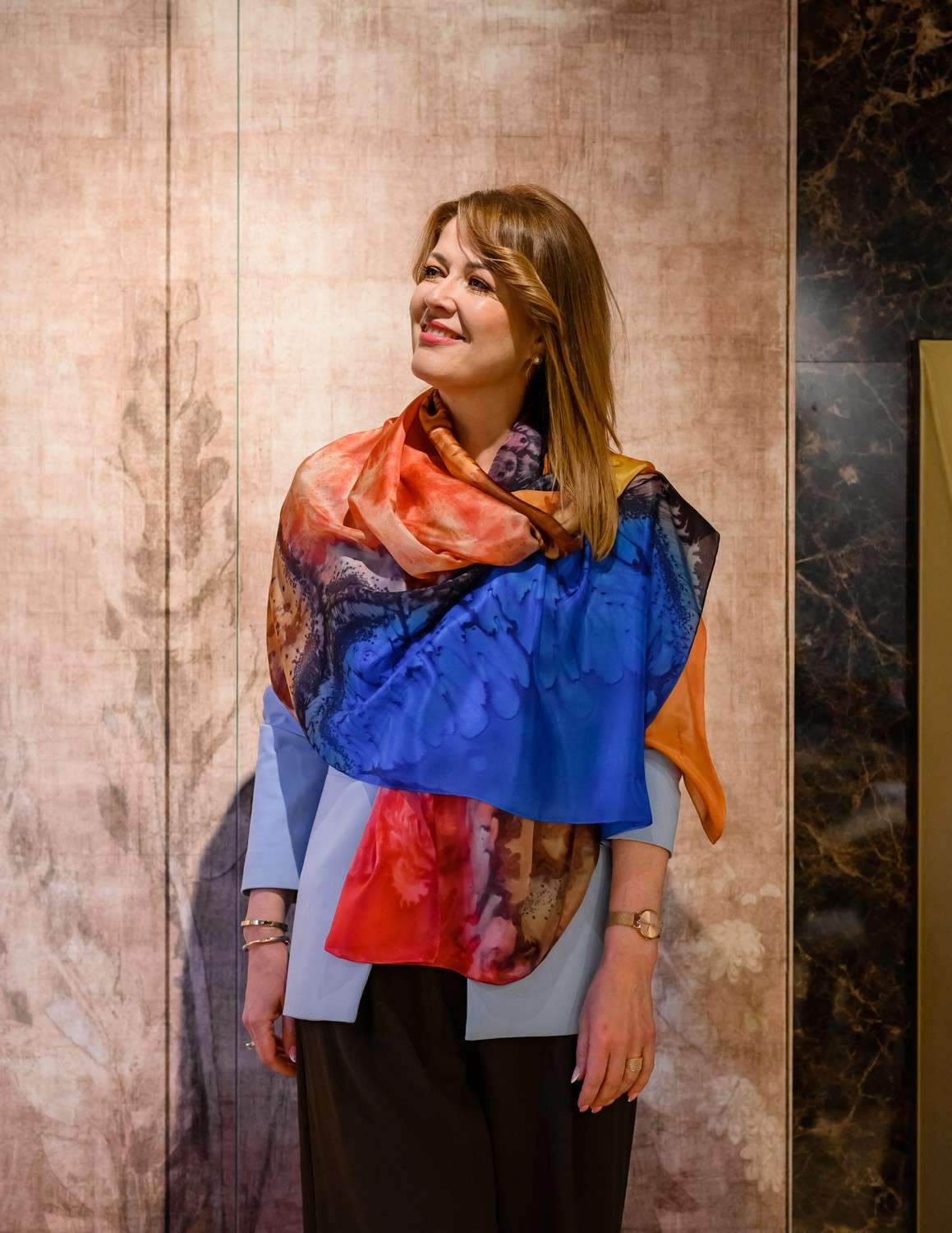 Unique Silk Scarf <br> PLAYFULNESS