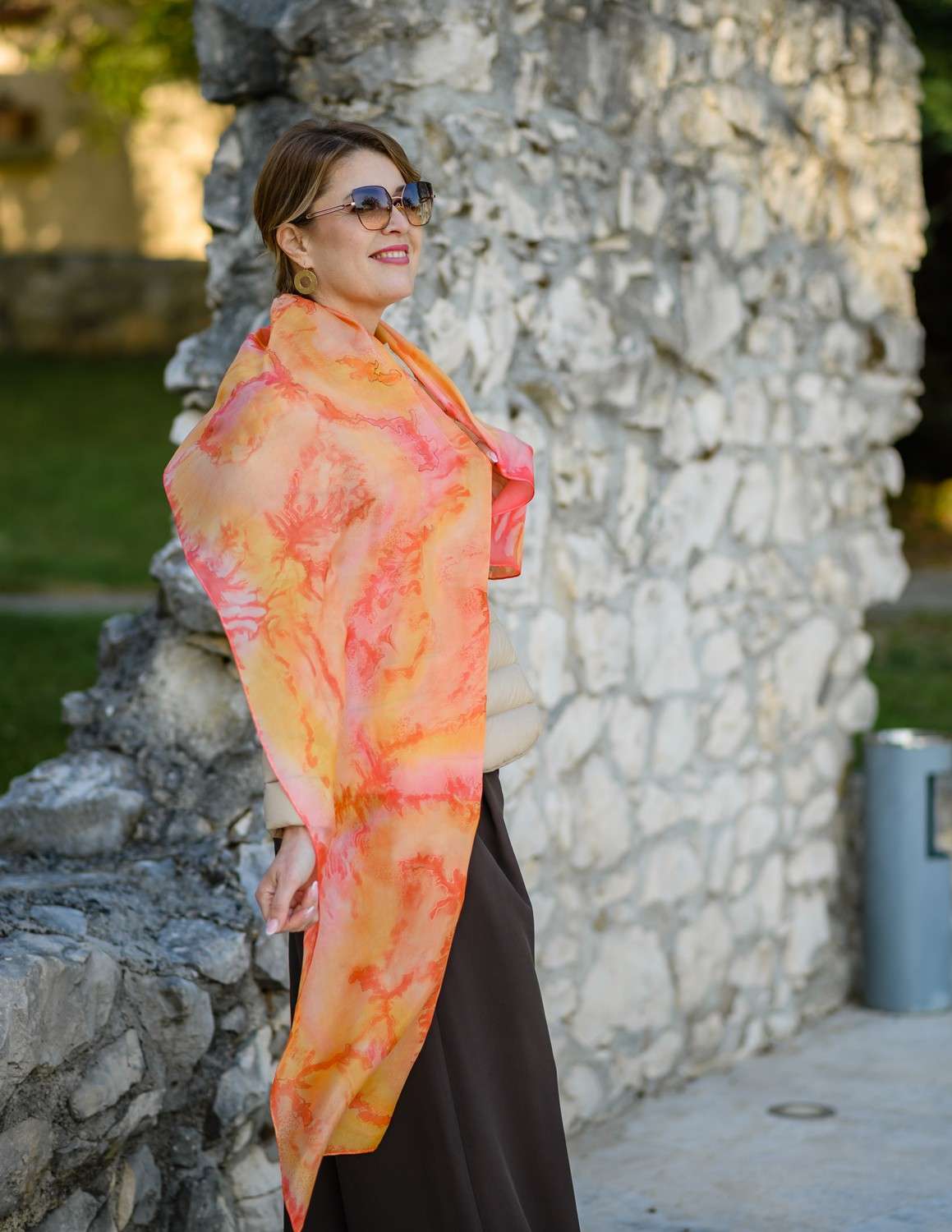 Unique Silk Scarf <br> EFFEMINACY - Image 4