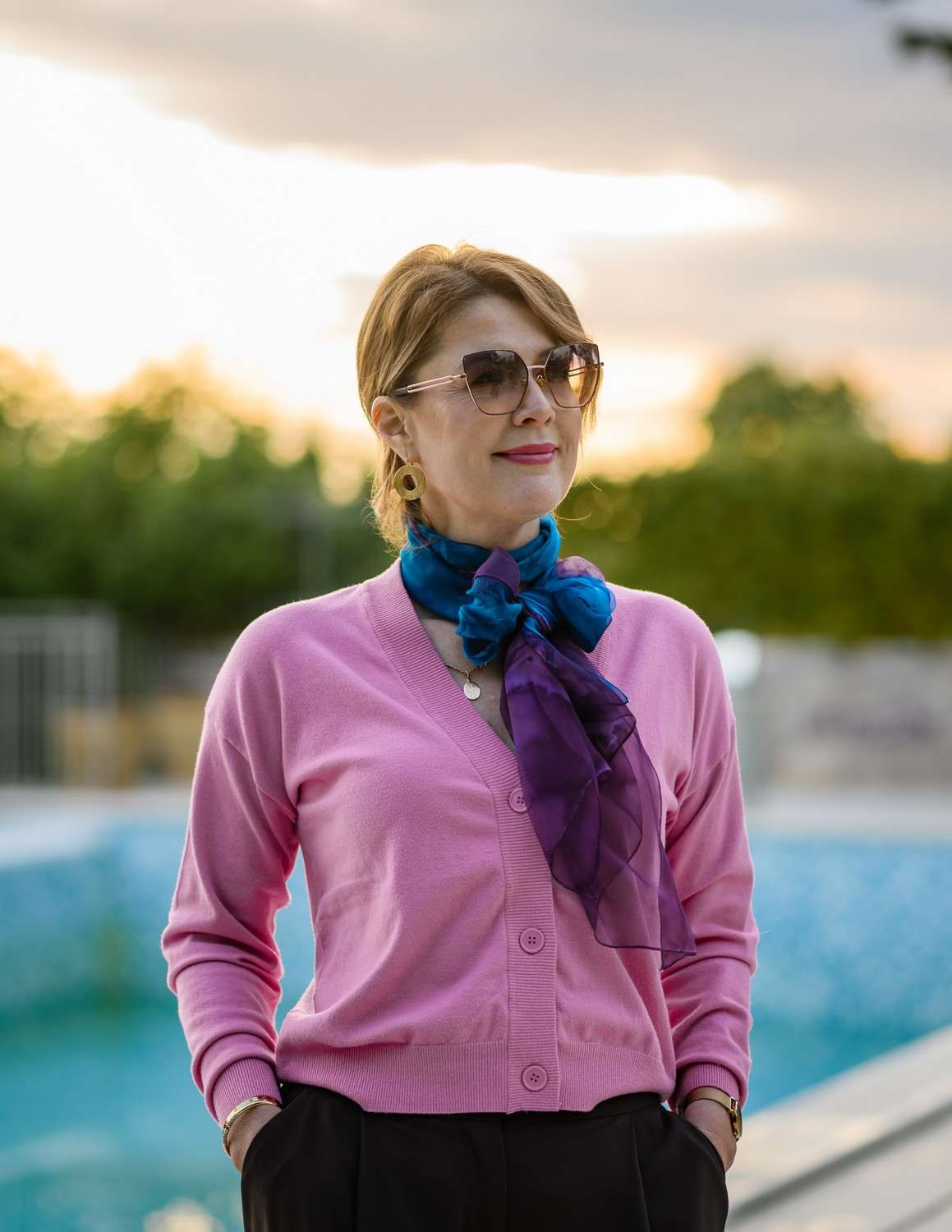 Unique Silk Scarf <br> SERENITY - Image 3