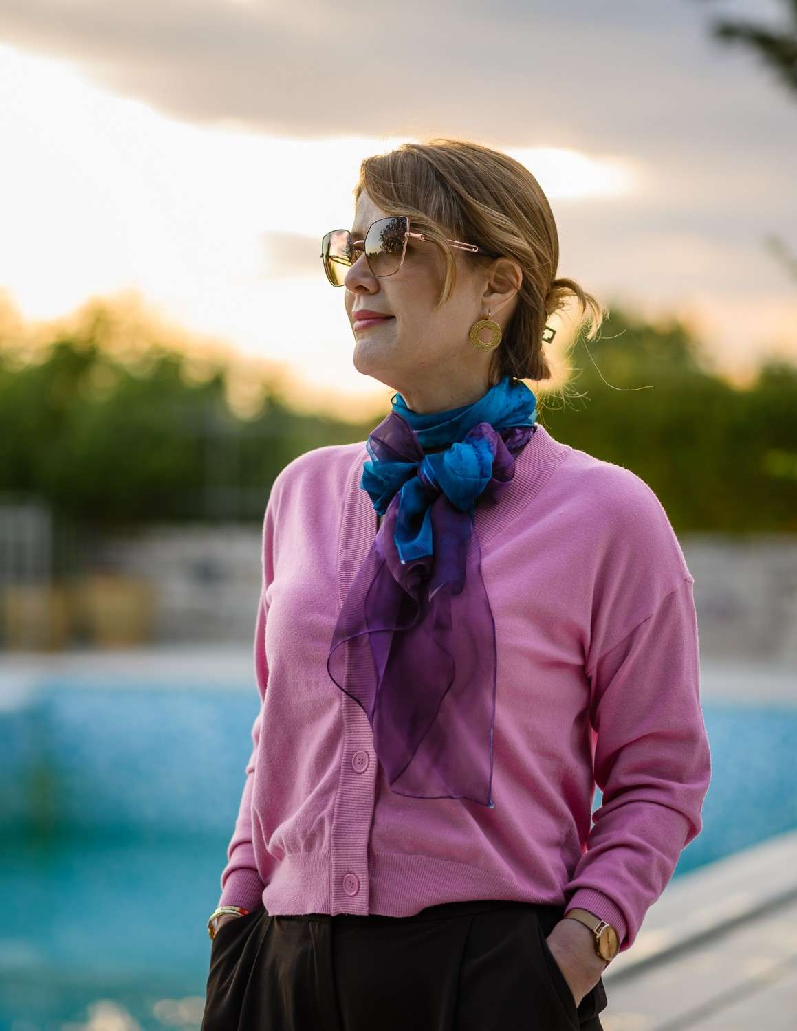Unique Silk Scarf <br> SERENITY - Image 2