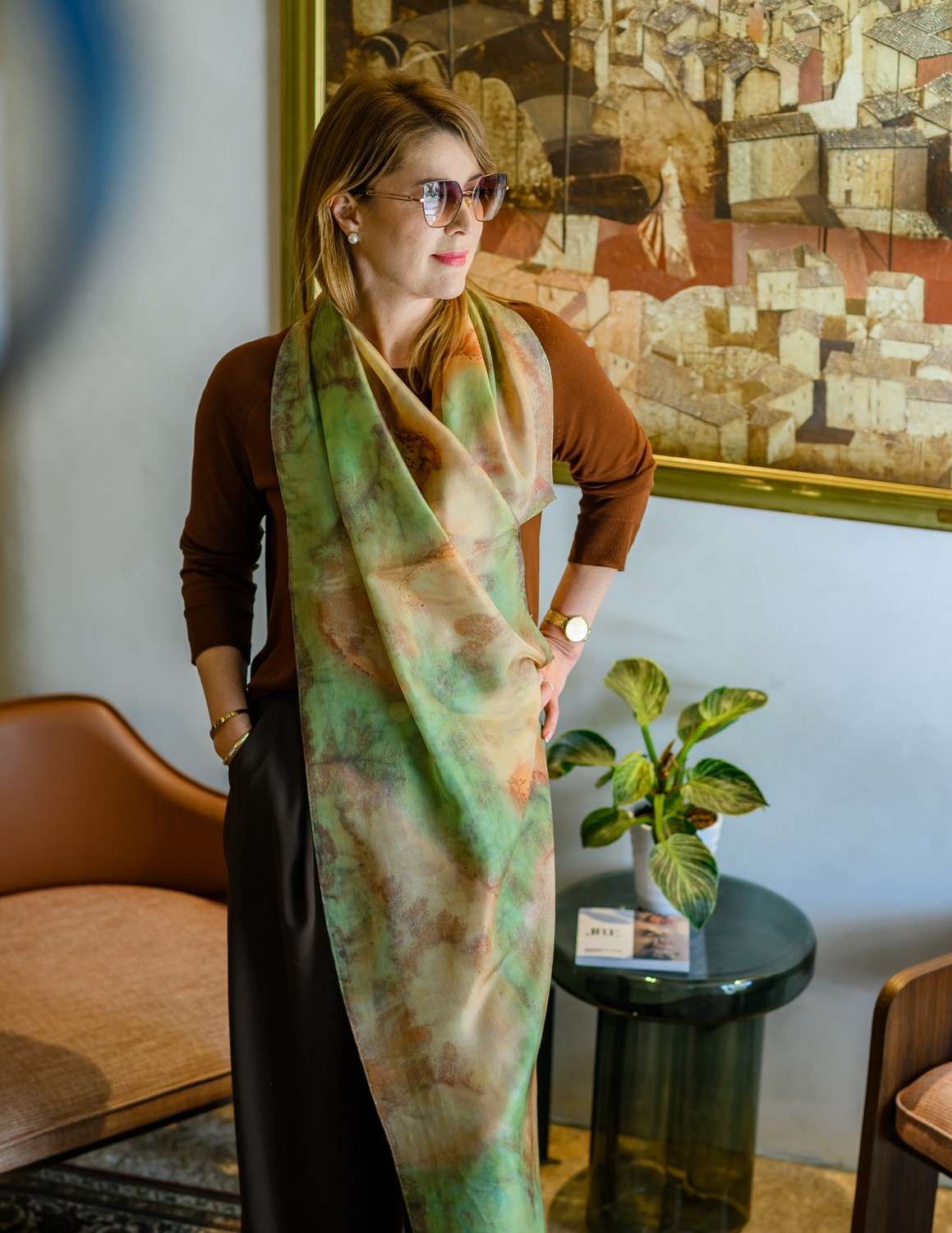 Unique Silk Scarf <br> WARMTH